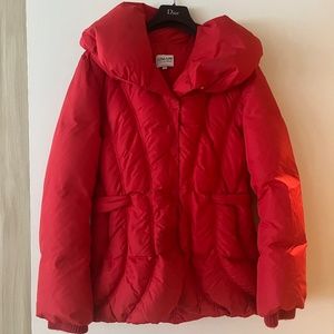 Armani Collezioni Red Down Puffer Jacket size 6
